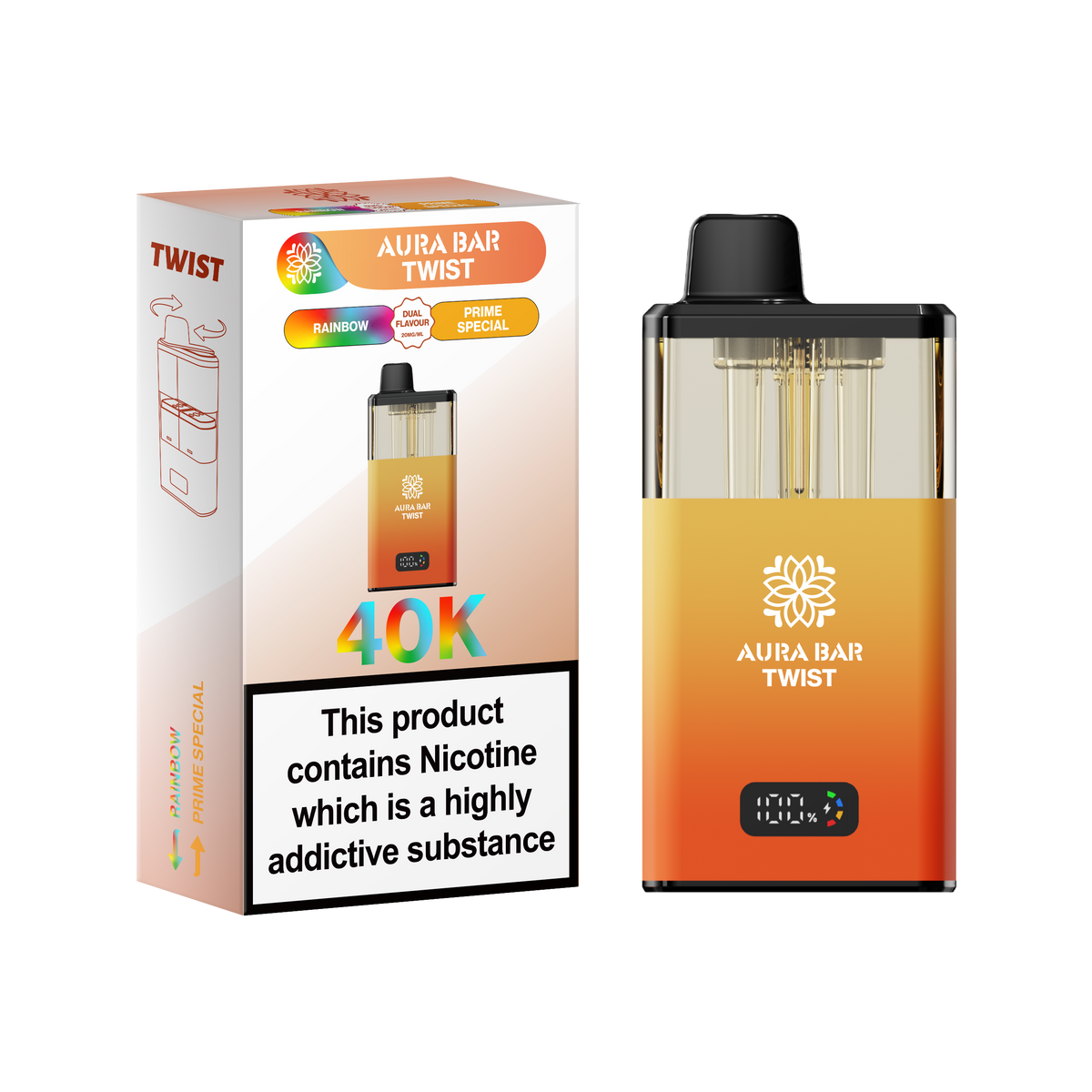 Aura Bar Twist 40k Prefilled Pod Vape