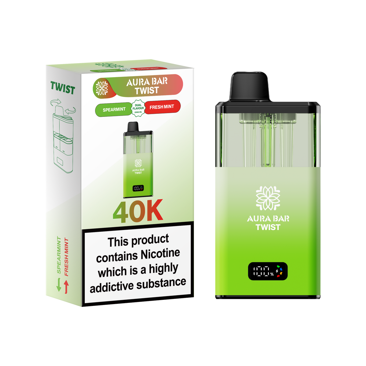 Aura Bar Twist 40k Prefilled Pod Vape