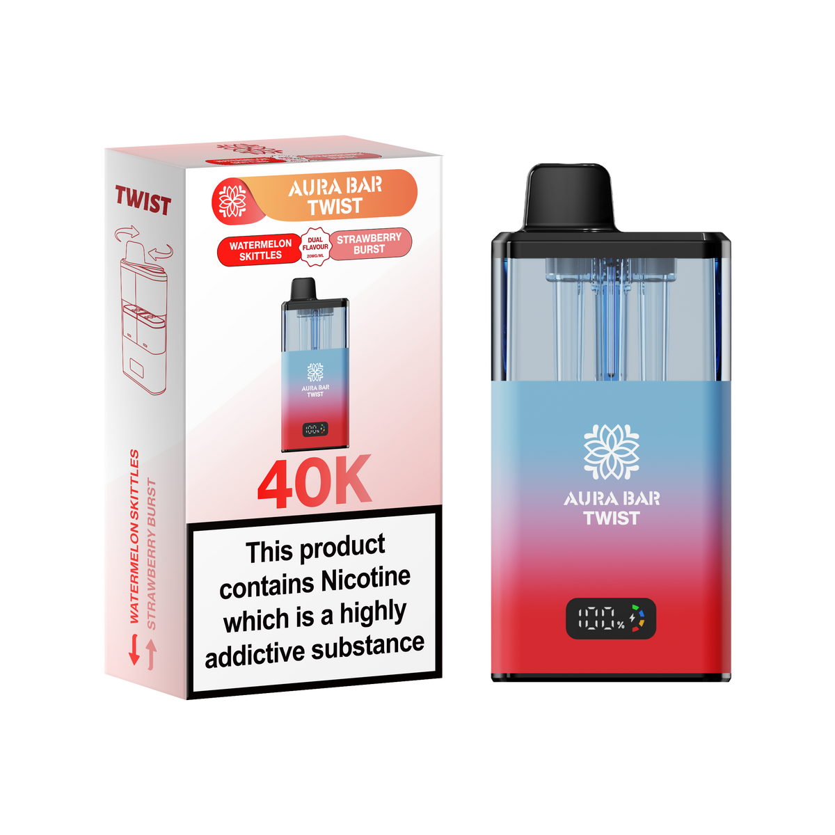 Aura Bar Twist 40k Prefilled Pod Vape