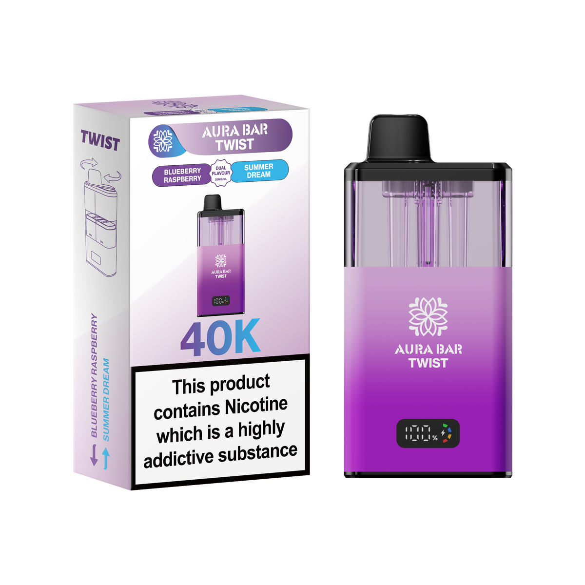 Aura Bar Twist 40k Prefilled Pod Vape