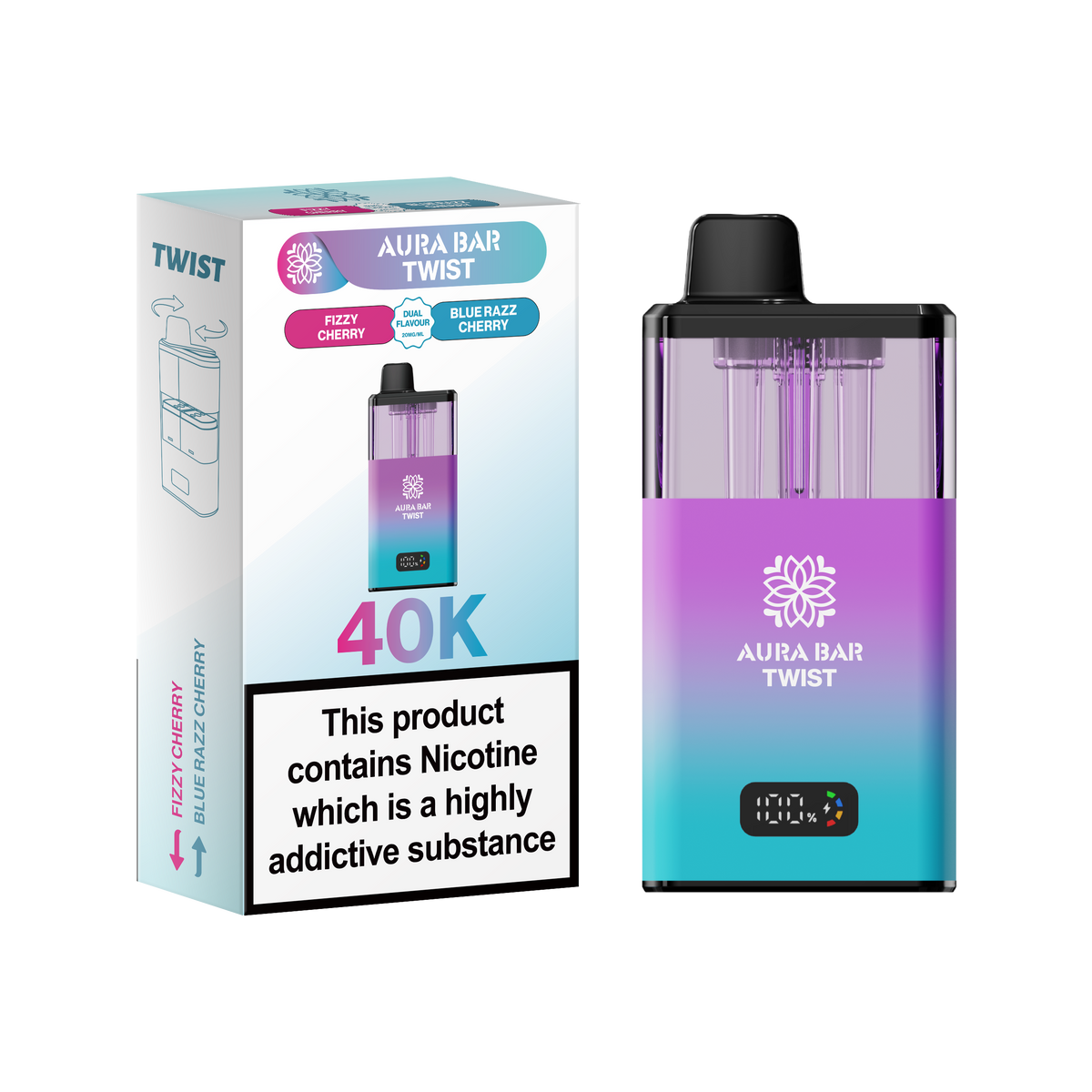 Aura Bar Twist 40k Prefilled Pod Vape