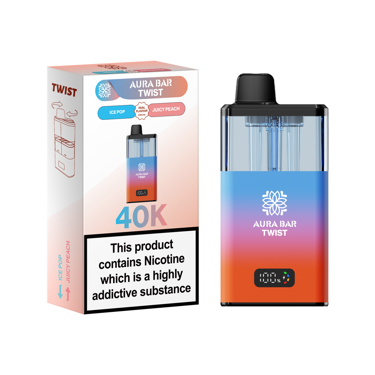 Aura Bar Twist 40k Prefilled Pod Vape