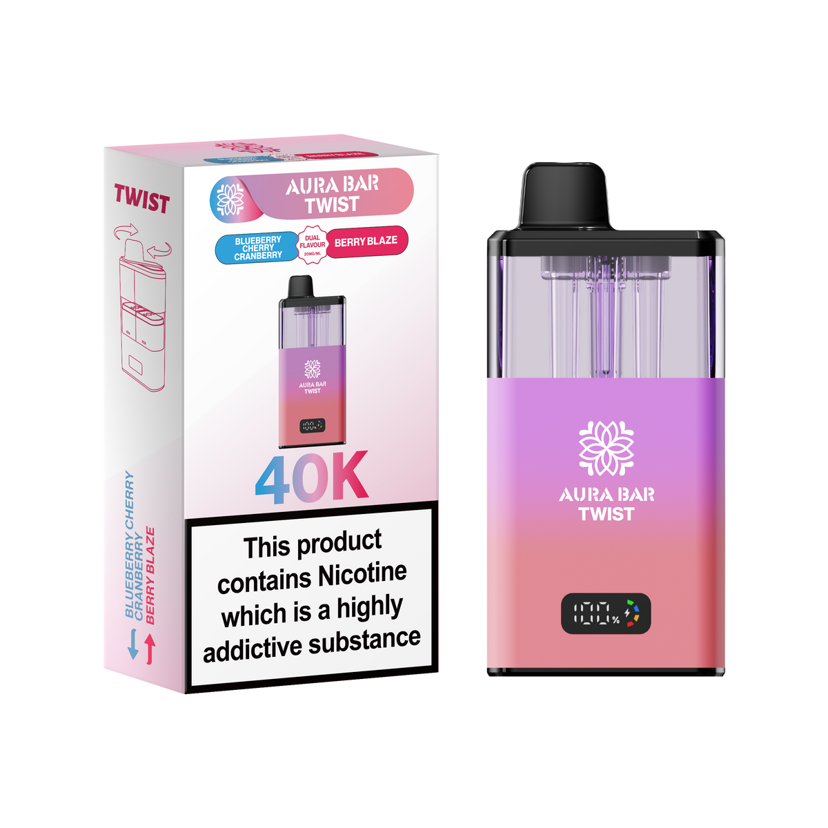 Aura Bar Twist 40k Prefilled Pod Vape