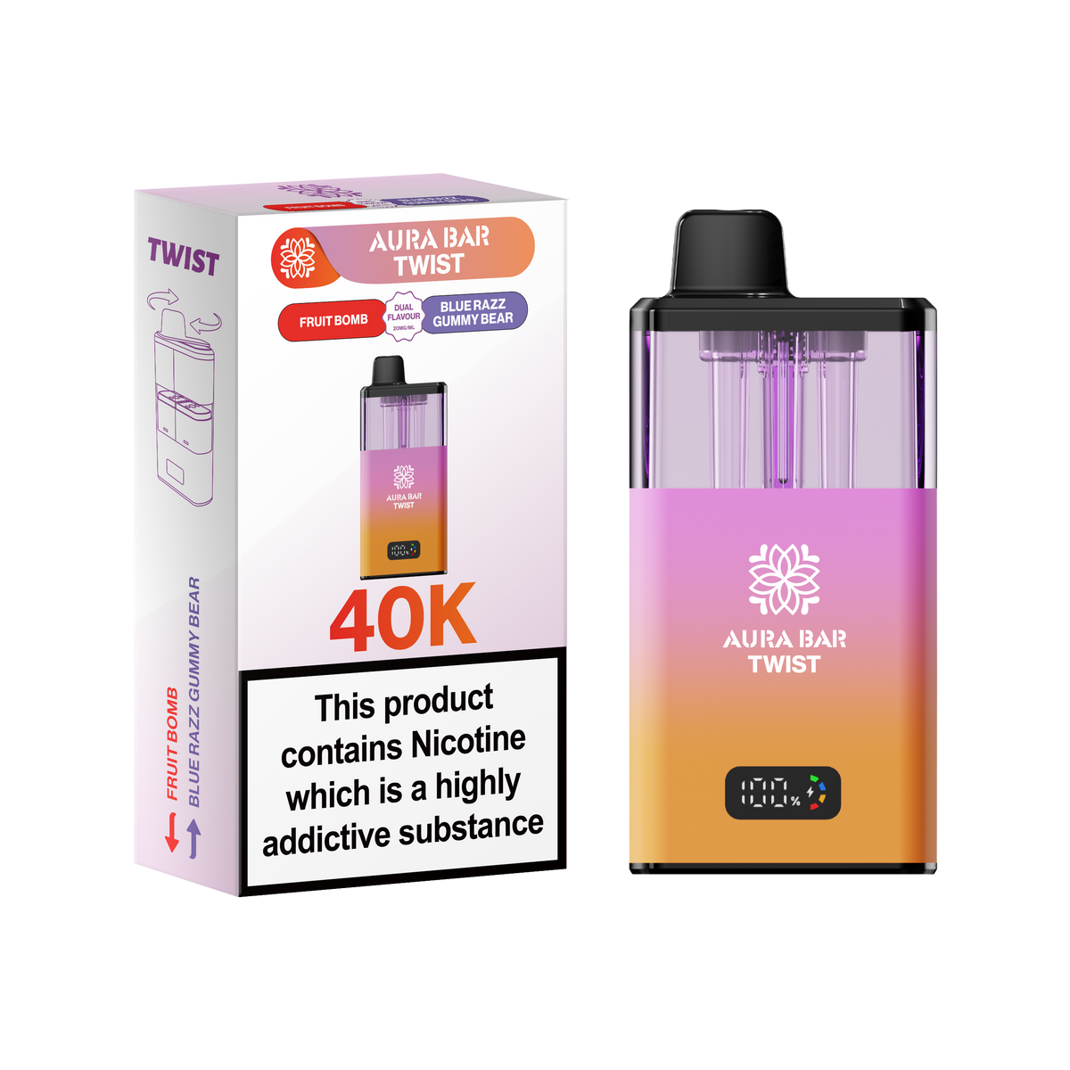 Aura Bar Twist 40k Prefilled Pod Vape