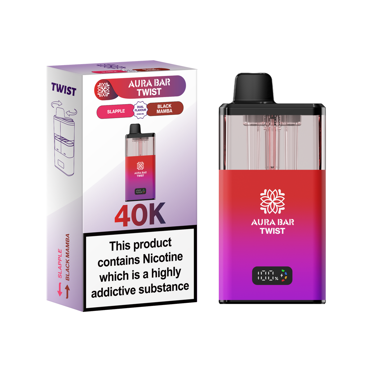 Aura Bar Twist 40k Prefilled Pod Vape