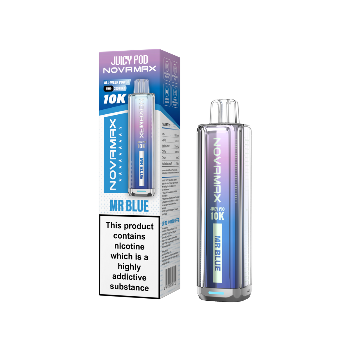 Juicy Pod Novamax 10k Prefilled Pod Vape Kit Pack of 5