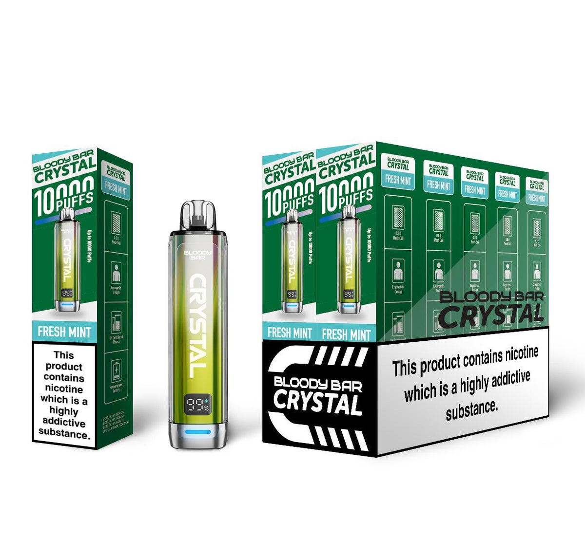 buy Bloody Bar Crystal 10k Disposable Vape Box of 5 at Wolfvapes.co.uk