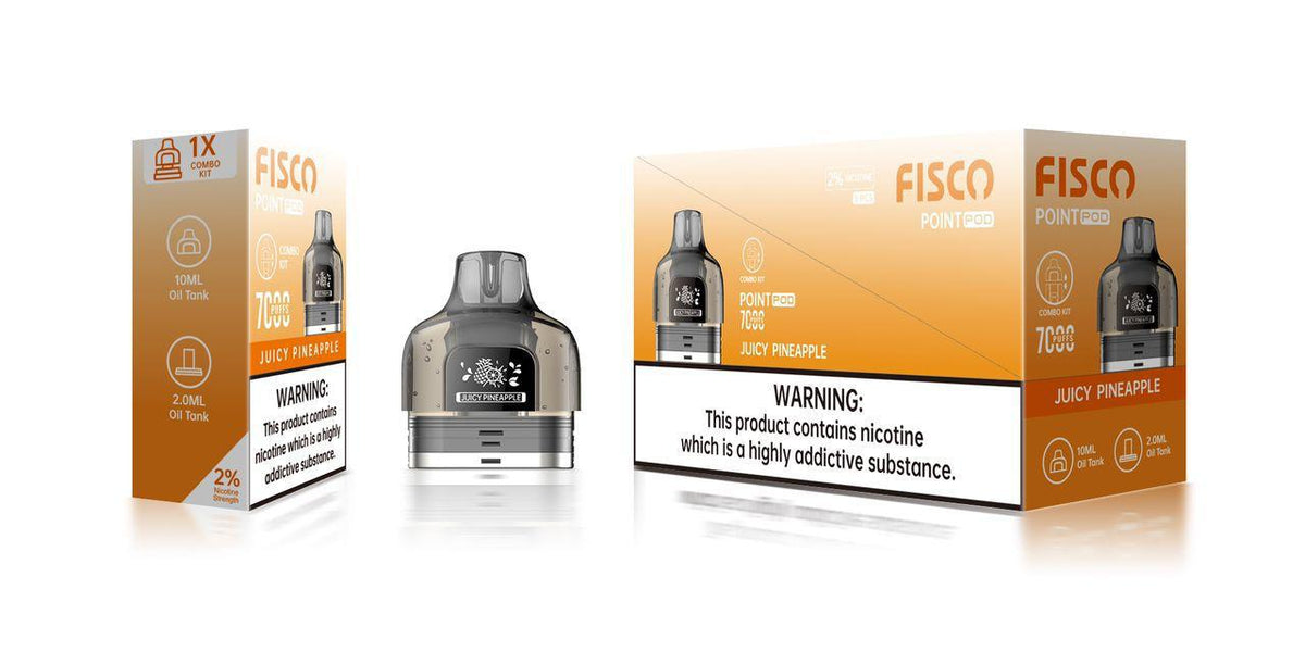 buy Fisco Point Pro 7000 Replacement Pods Pack of 5 at Wolfvapes.co.uk