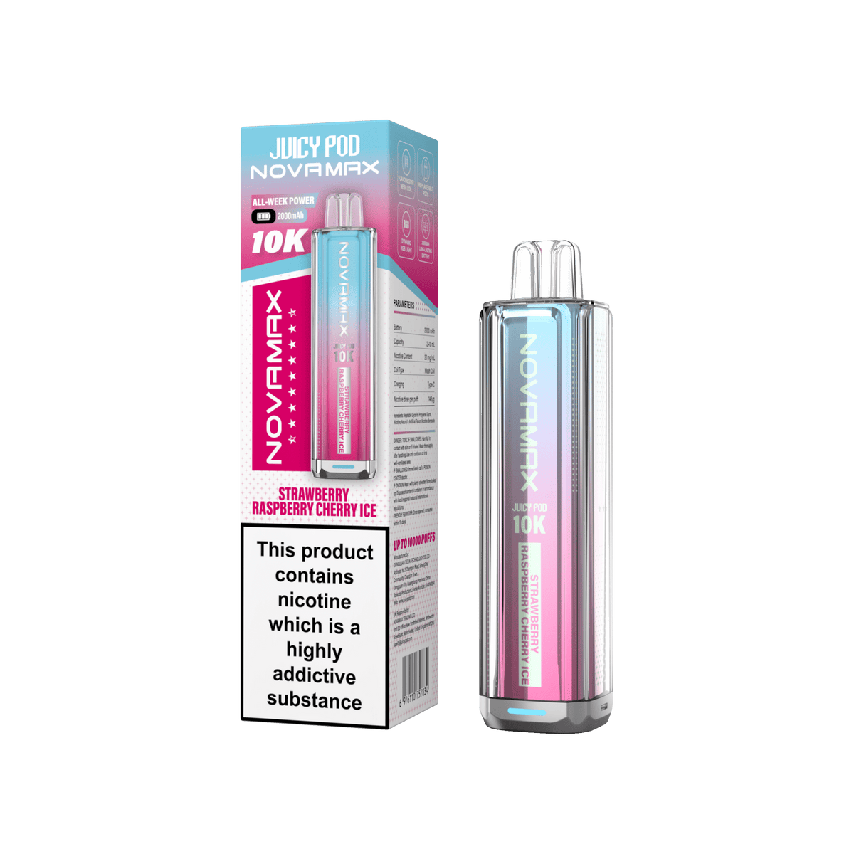 buy Juicy Pod Novamax 10k Prefilled Pod Vape Kit Pack of 5 at Wolfvapes.co.uk