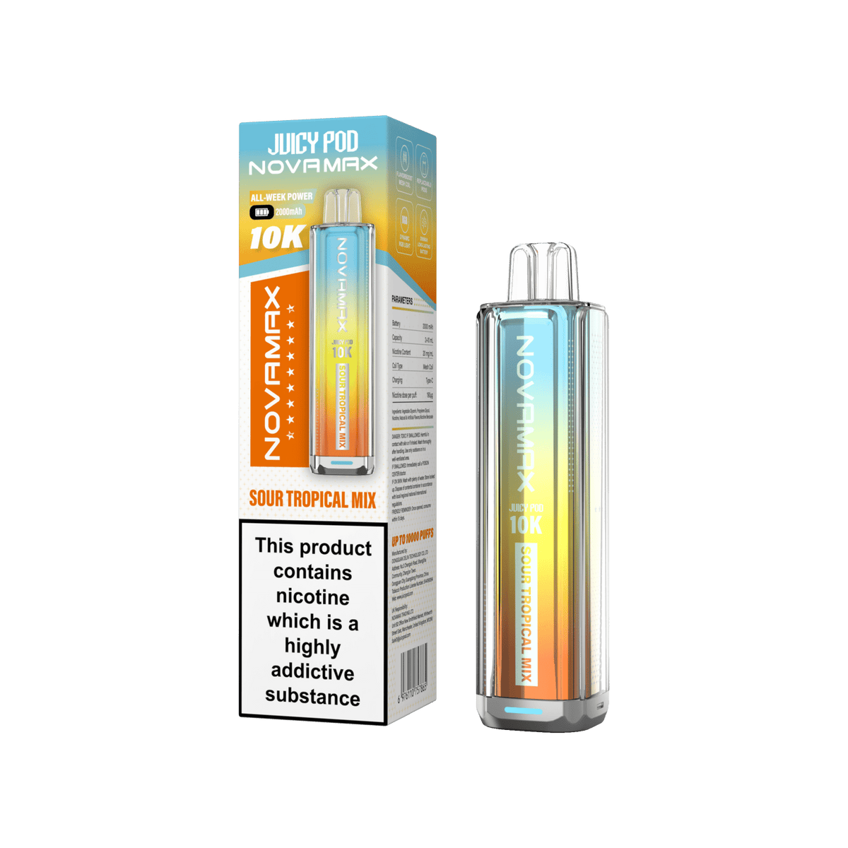 buy Juicy Pod Novamax 10k Prefilled Pod Vape Kit Pack of 5 at Wolfvapes.co.uk