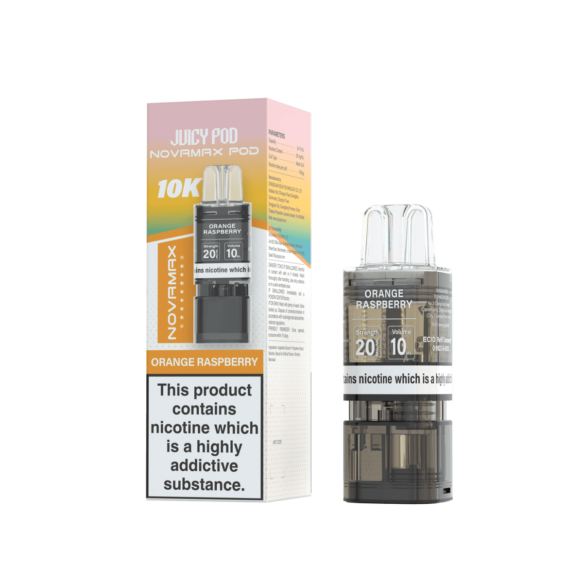 buy Juicy Pod Novamax 10k Replacement Pods - 10 pack at Wolfvapes.co.uk
