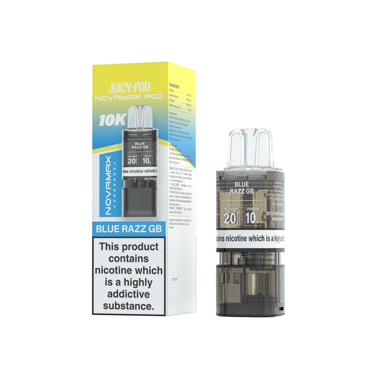 buy Juicy Pod Novamax 10k Replacement Pods - 10 pack at Wolfvapes.co.uk