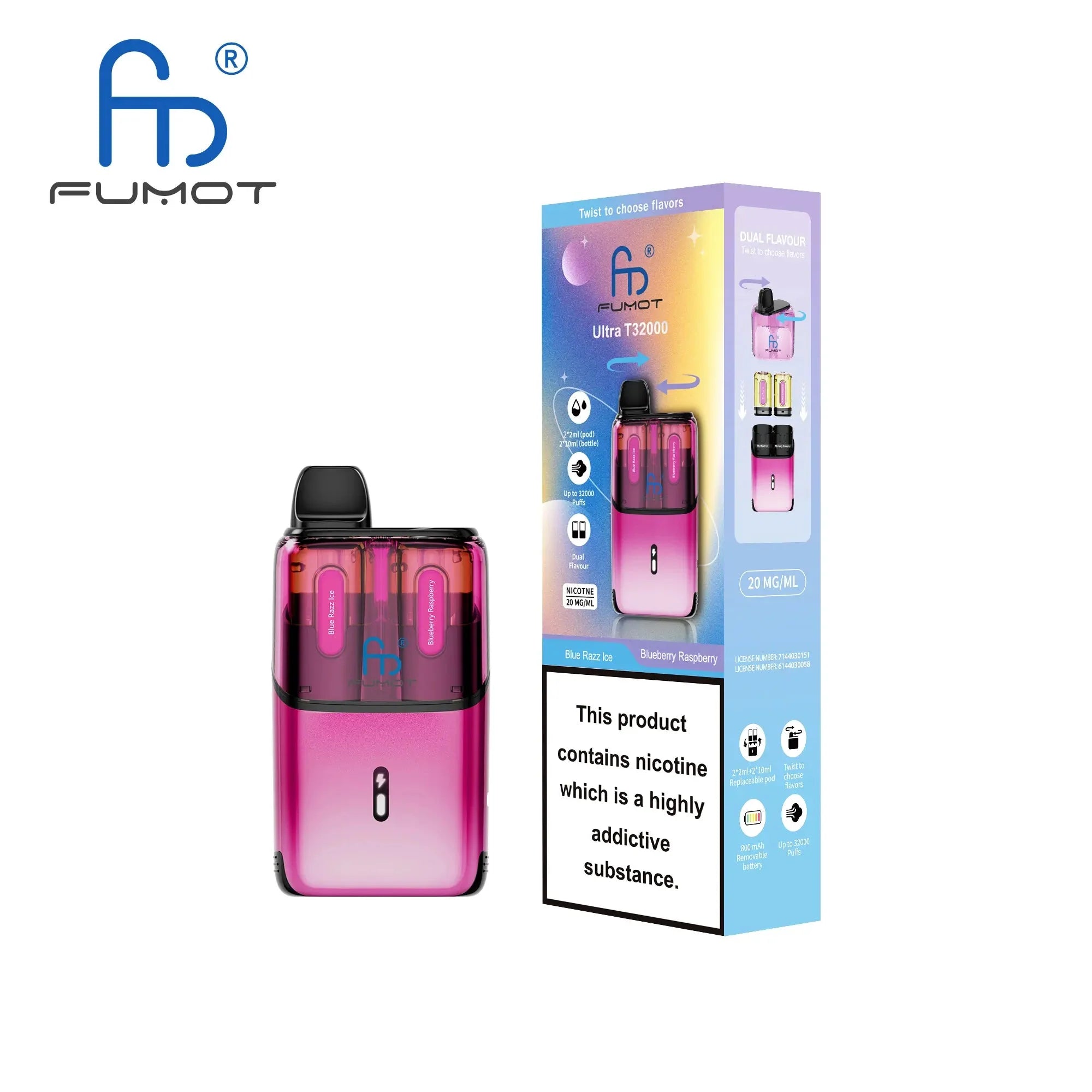 RandM Fumot T32000 Ultra Prefilled Pod Kit Pack of 5 RandM Fumot T32000 Ultra Prefilled Pod Kit Pack of 5