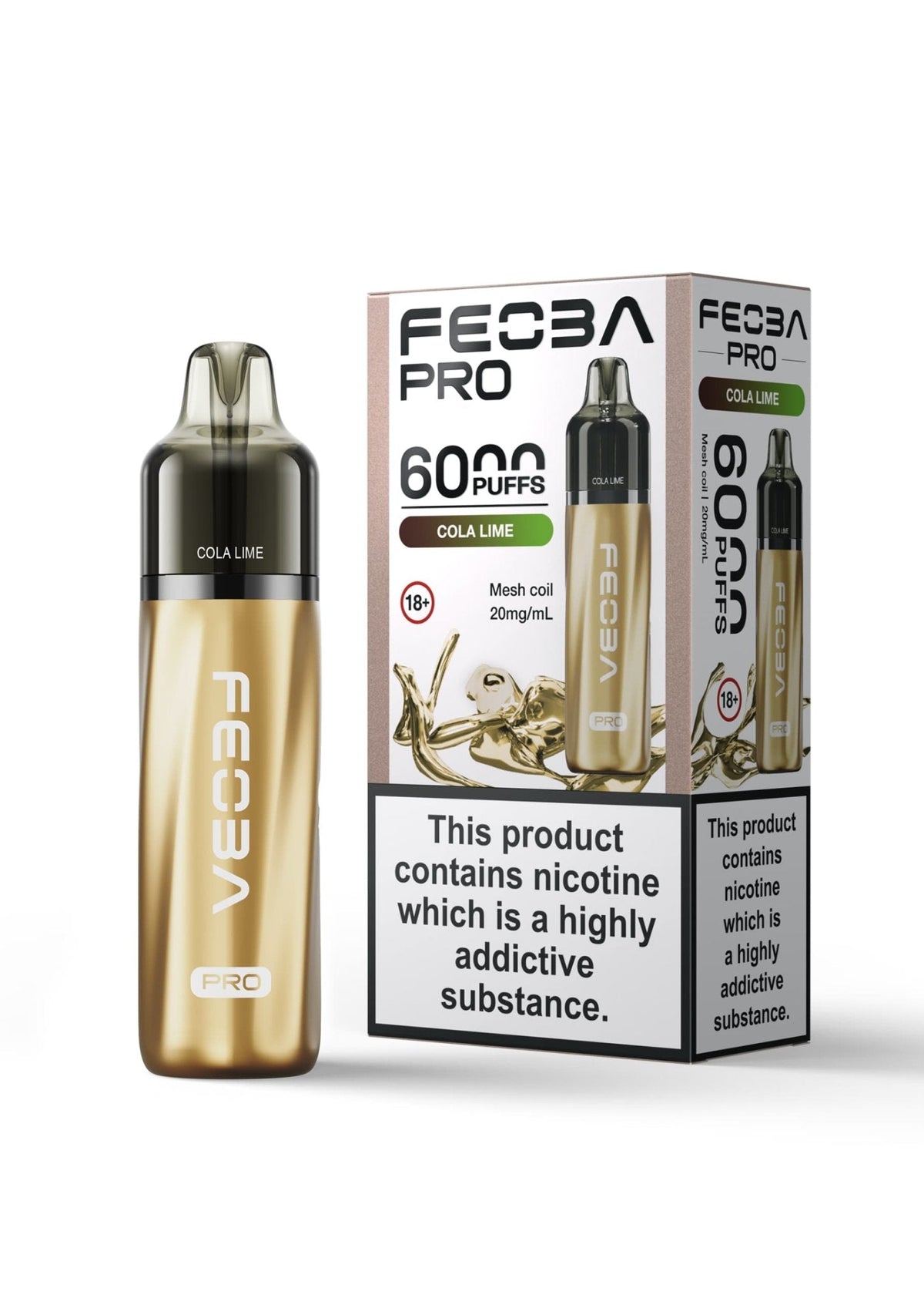buy Feoba Pro 6000+ Disposbale Vape Box of 5 at Wolfvapes.co.uk
