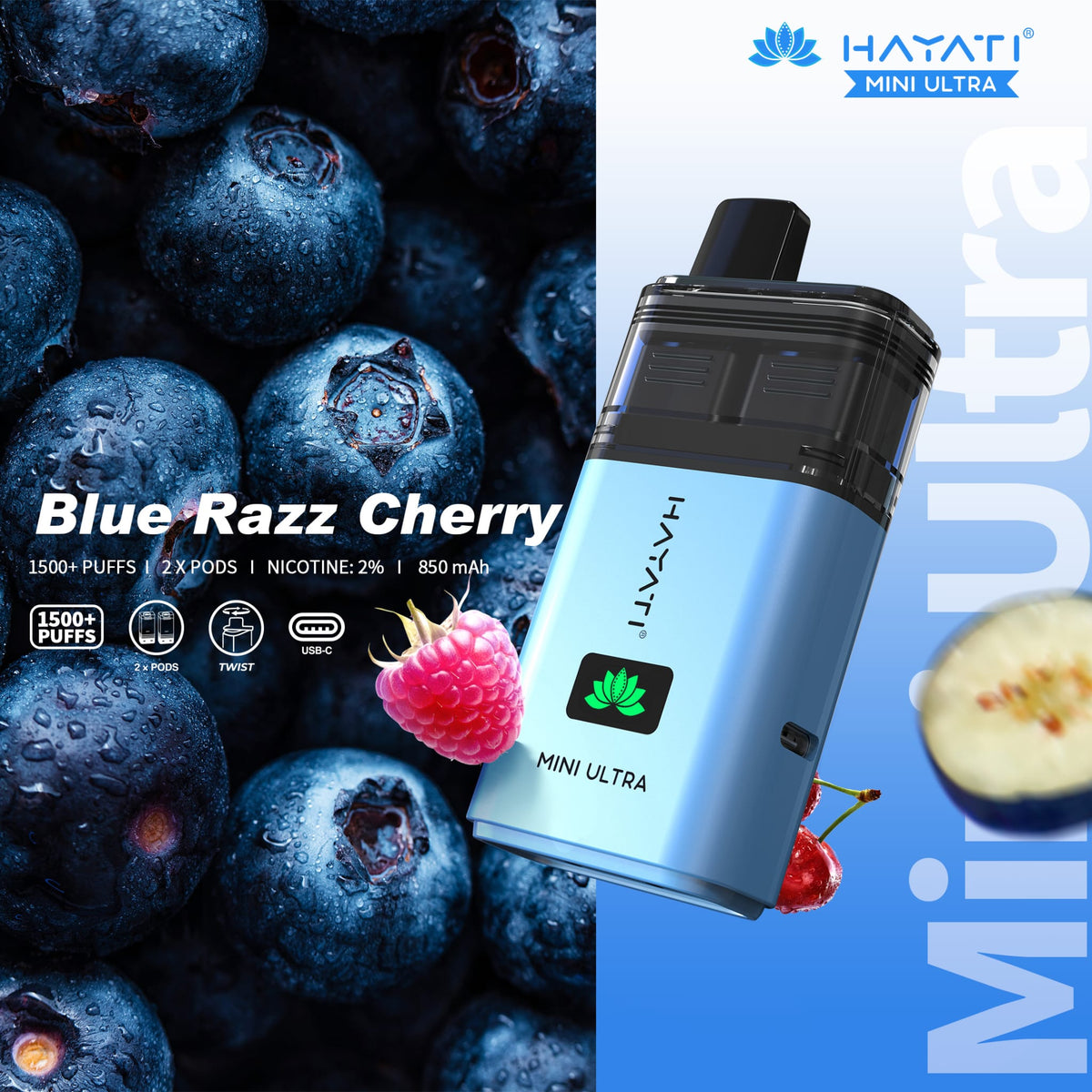 buy Hayati Mini Ultra 1500 Disposable Vape - Box of 5 at Wolfvapes.co.uk