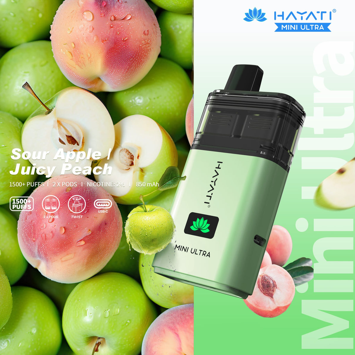 buy Hayati Mini Ultra 1500 Disposable Vape - Box of 5 at Wolfvapes.co.uk