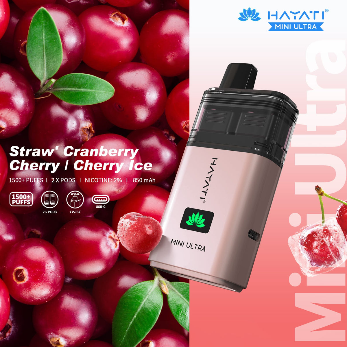 buy Hayati Mini Ultra 1500 Disposable Vape - Box of 5 at Wolfvapes.co.uk