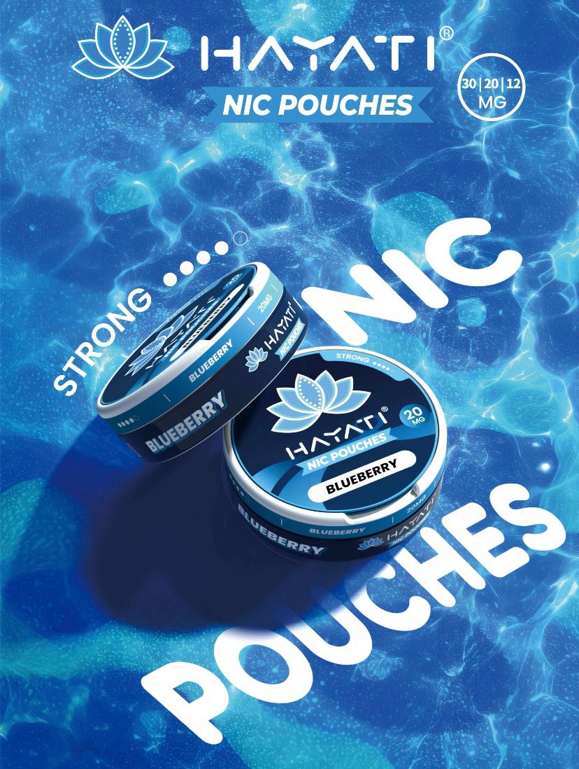 Hayati Nicotine Pouches Pack of 10 - Blueberry - vapeukwholesale