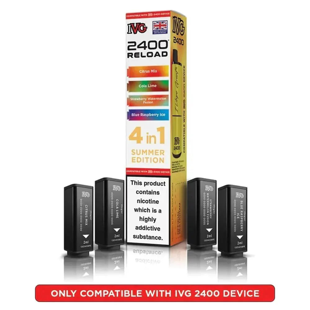 bulk wholesale IVG 2400 Reload 4 in 1 Prefilled Pods Box of 5 - Summer Edition