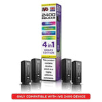 bulk wholesale IVG 2400 Reload 4 in 1 Prefilled Pods Box of 5 - Grape Edition