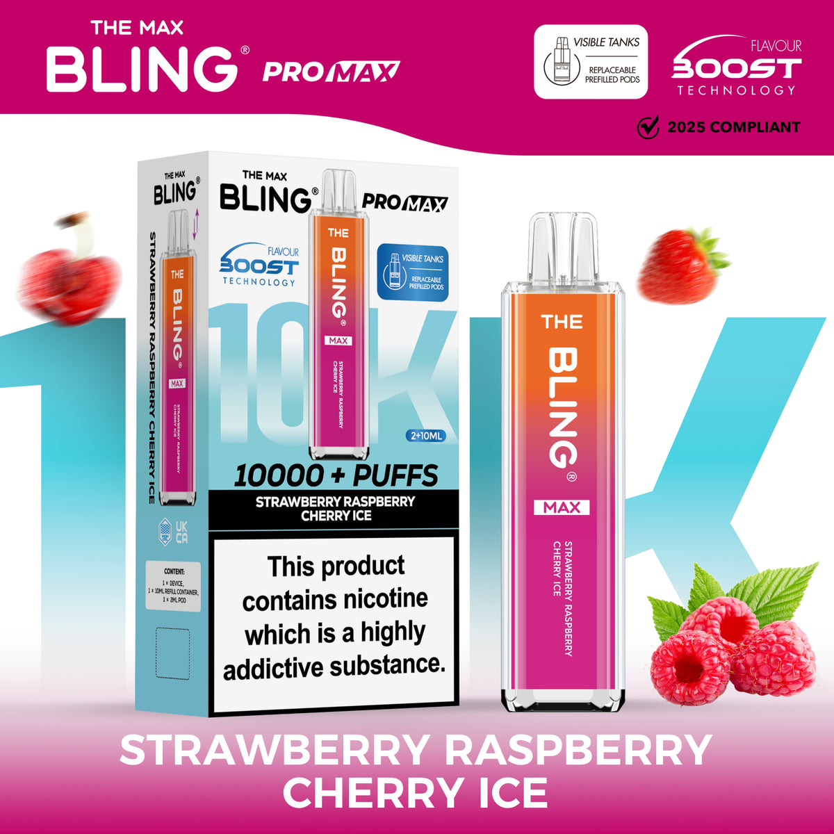 The Crystal Bling Max 10000 Preffilled Pod Kit