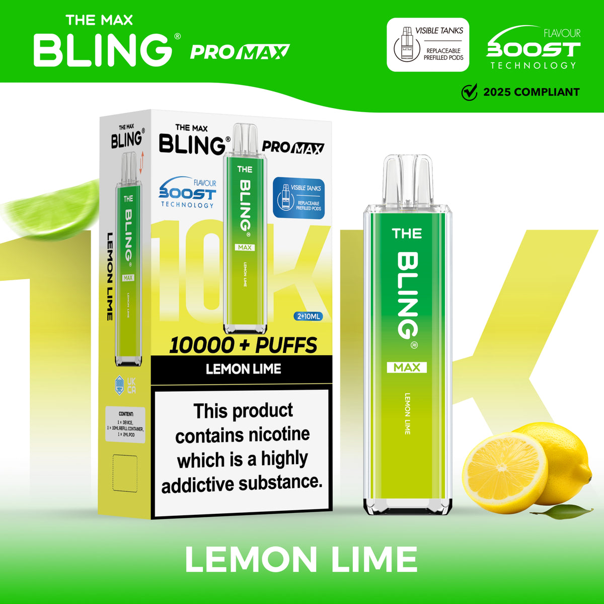 The Crystal Bling Max 10000 Preffilled Pod Kit