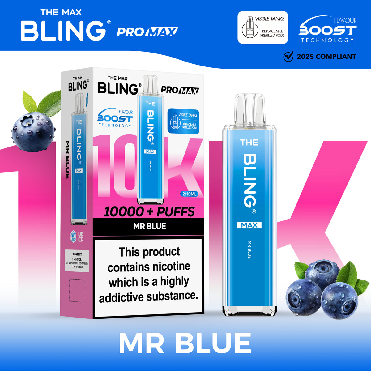 The Crystal Bling Max 10000 Preffilled Pod Kit