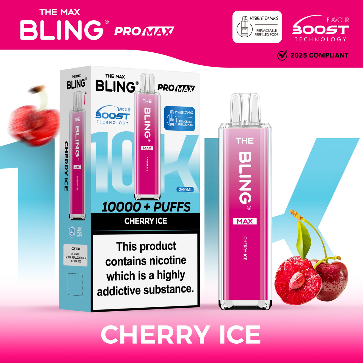 The Crystal Bling Max 10000 Preffilled Pod Kit