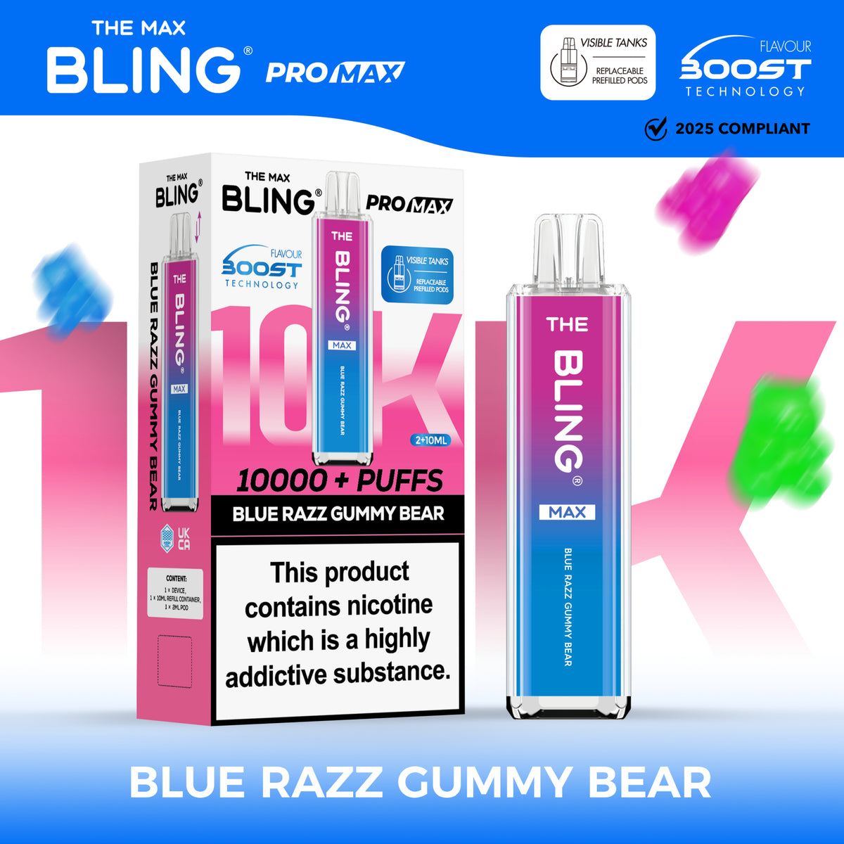 The Crystal Bling Max 10000 Preffilled Pod Kit