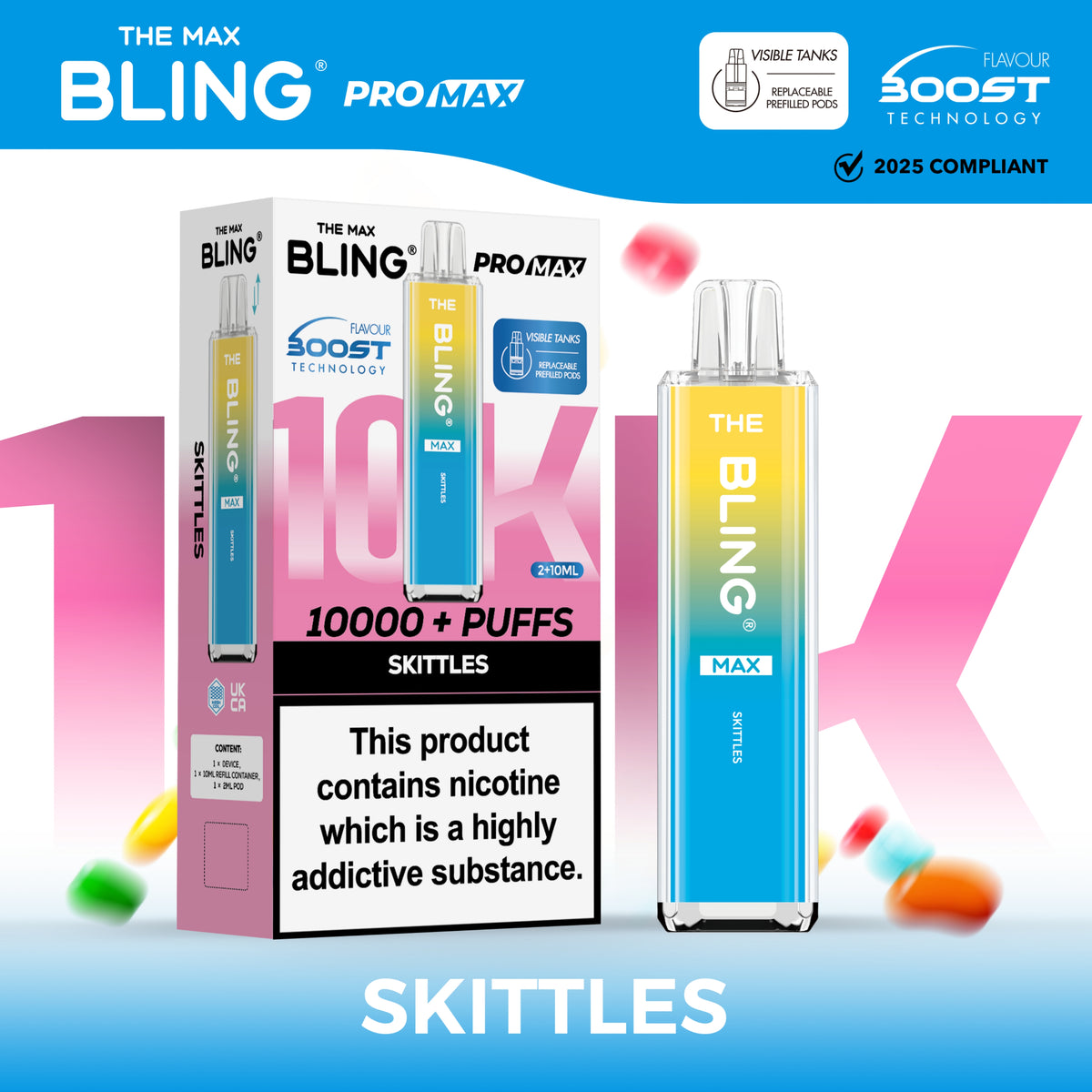 The Crystal Bling Max 10000 Preffilled Pod Kit