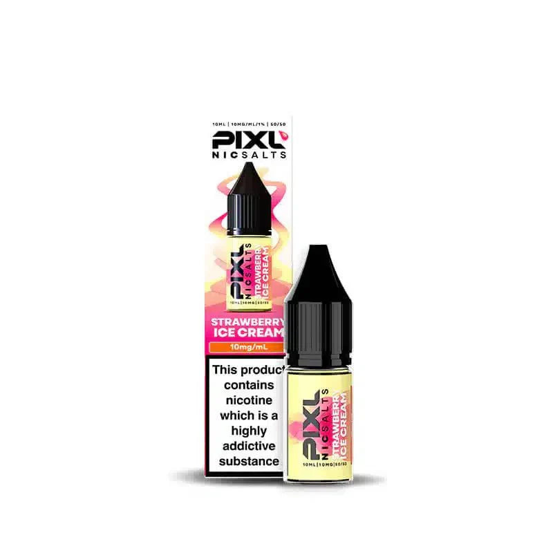 PIXL Nic Salt 10ml E - Liquids Box of 10 - Strawberry Ice Cream
