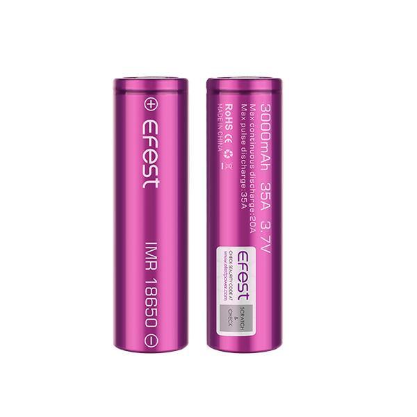 Efeast IMR 18650 3000mAh 35A Batteries- Pack of 2 - YD VAPE STORE Efeast IMR 18650 3000mAh 35A Batteries- Pack of 2 - YD VAPE STORE