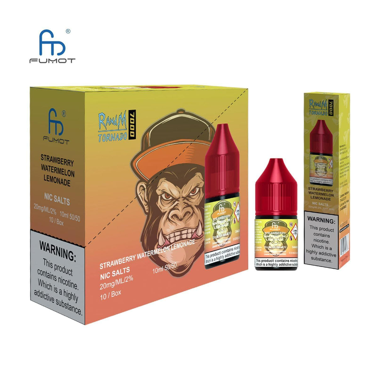 R and M 7000 Nic Salts 10ml E-liquids - Box of 10 - YD VAPE STORE