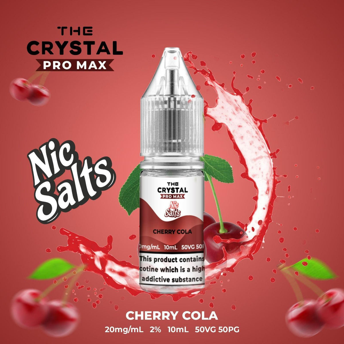 The Crystal Pro Max Vape Nic Salts 10ml - Box of 10 - YD VAPE STORE