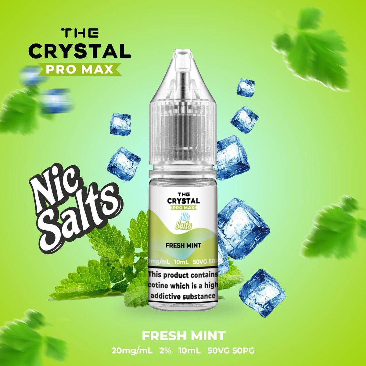 The Crystal Pro Max Vape Nic Salts 10ml - Box of 10 - YD VAPE STORE