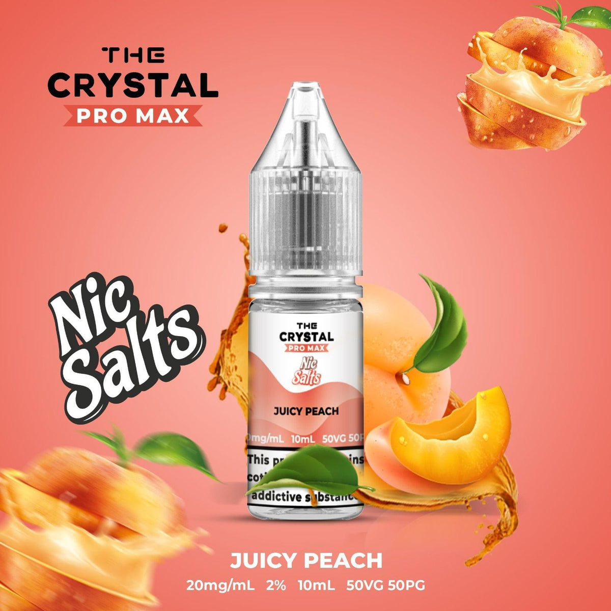 The Crystal Pro Max Vape Nic Salts 10ml - Box of 10 - YD VAPE STORE