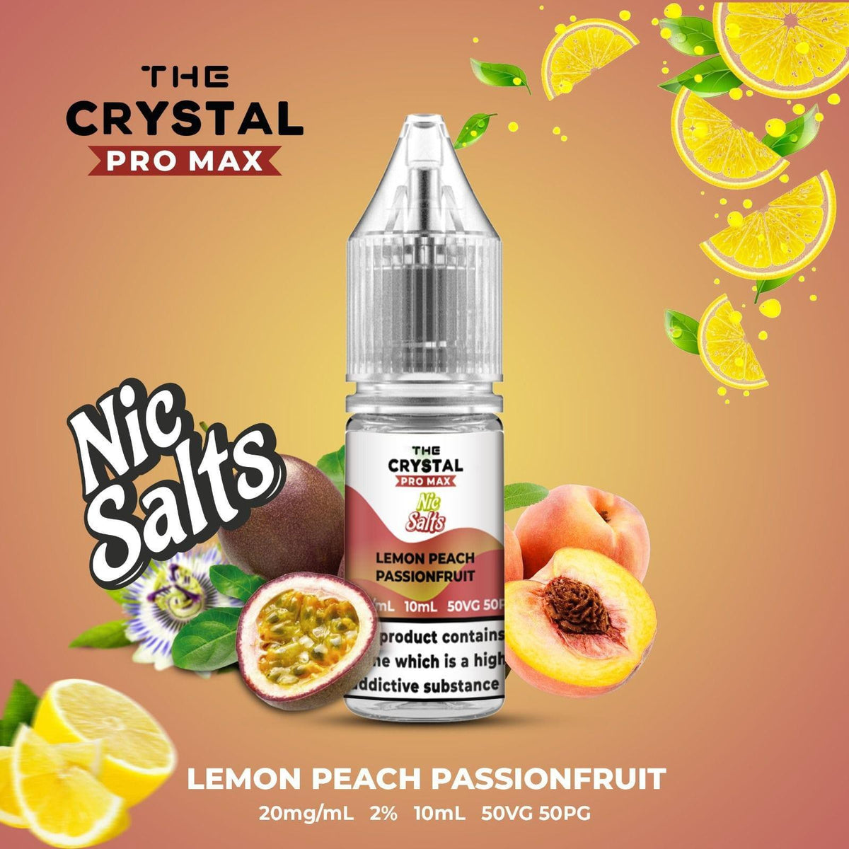 The Crystal Pro Max Vape Nic Salts 10ml - Box of 10 - YD VAPE STORE