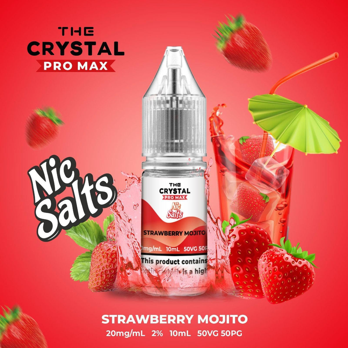 The Crystal Pro Max Vape Nic Salts 10ml - Box of 10 - YD VAPE STORE