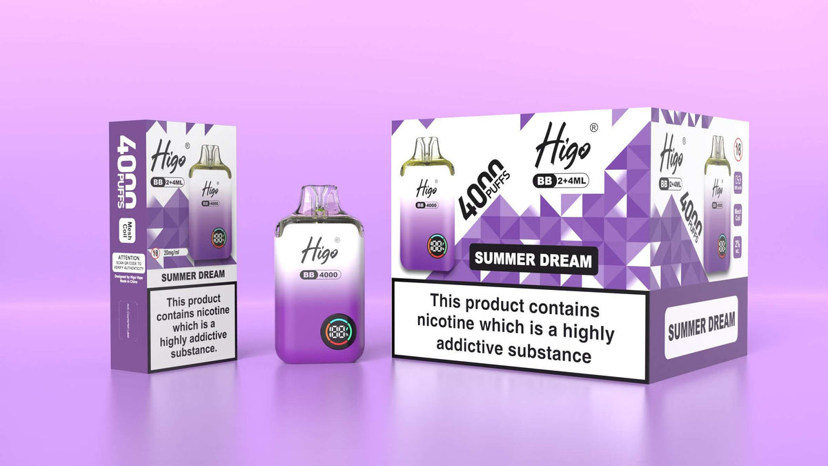 Higo BB 4000 Prefilled Pod Vape Kit Box of 5