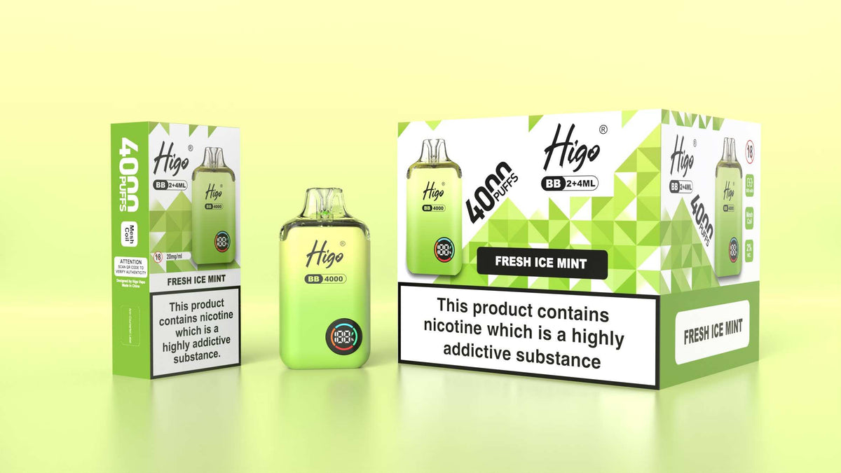 Higo BB 4000 Prefilled Pod Vape Kit Box of 5