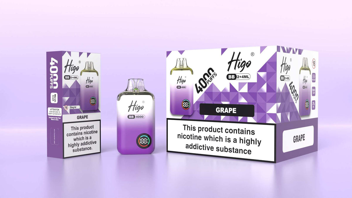 Higo BB 4000 Prefilled Pod Vape Kit Box of 5