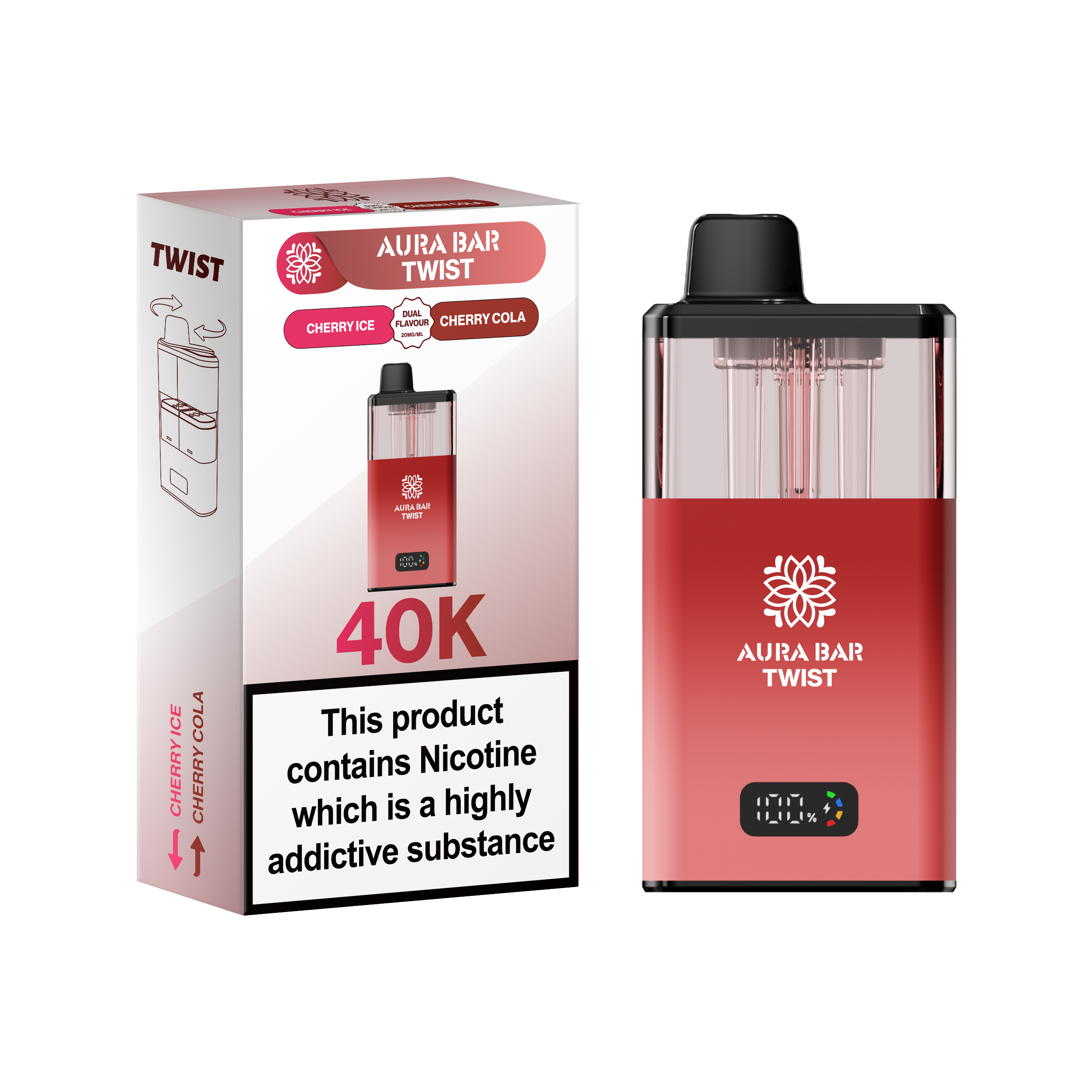 Aura Bar Twist 40k Prefilled Pod Vape Aura Bar Twist 40k Prefilled Pod Vape