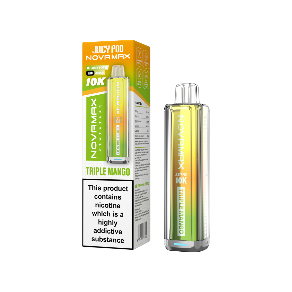 Juicy Pod Novamax 10k Prefilled Pod Vape Kit Pack of 5
