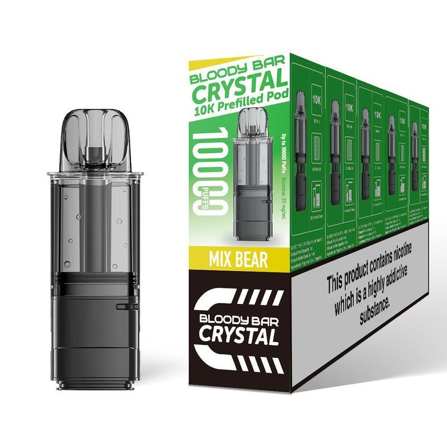 bulk wholesale Bloody Bar Crystal 10k Replacement Pods Pack of 5 - Mix Bear