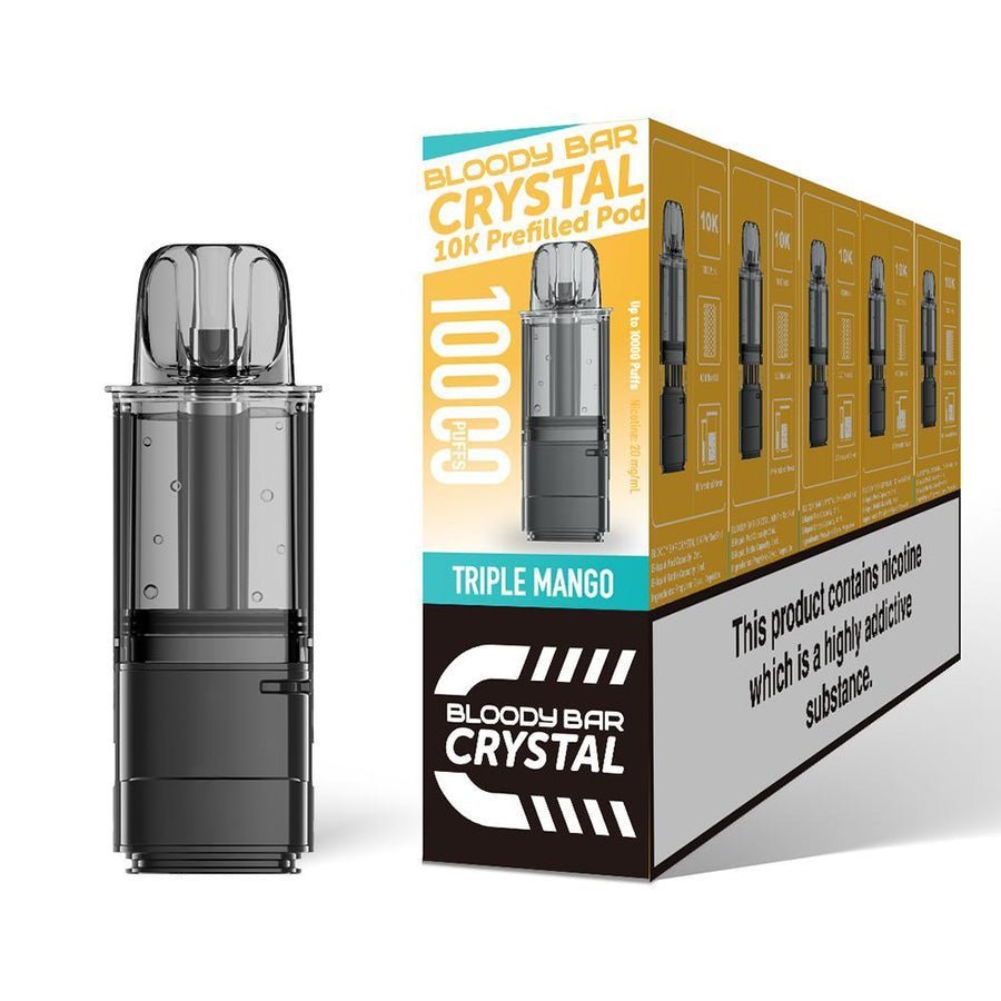 bulk wholesale Bloody Bar Crystal 10k Replacement Pods Pack of 5 - Triple Mango