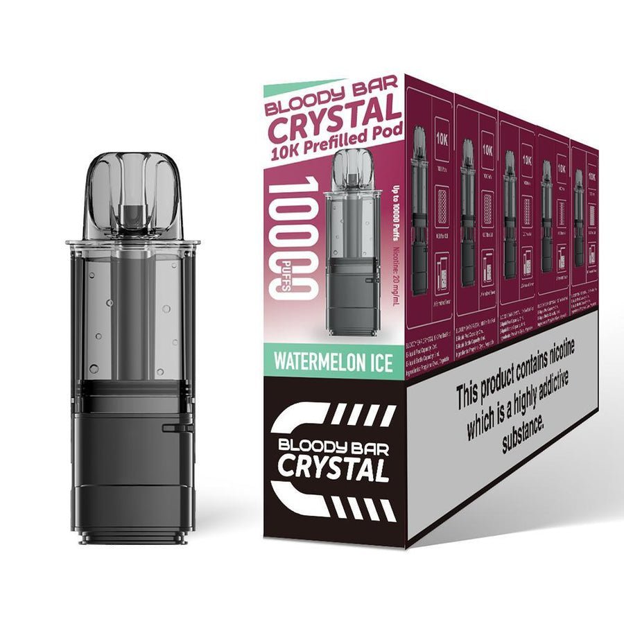 bulk wholesale Bloody Bar Crystal 10k Replacement Pods Pack of 5 - Watermelon Ice