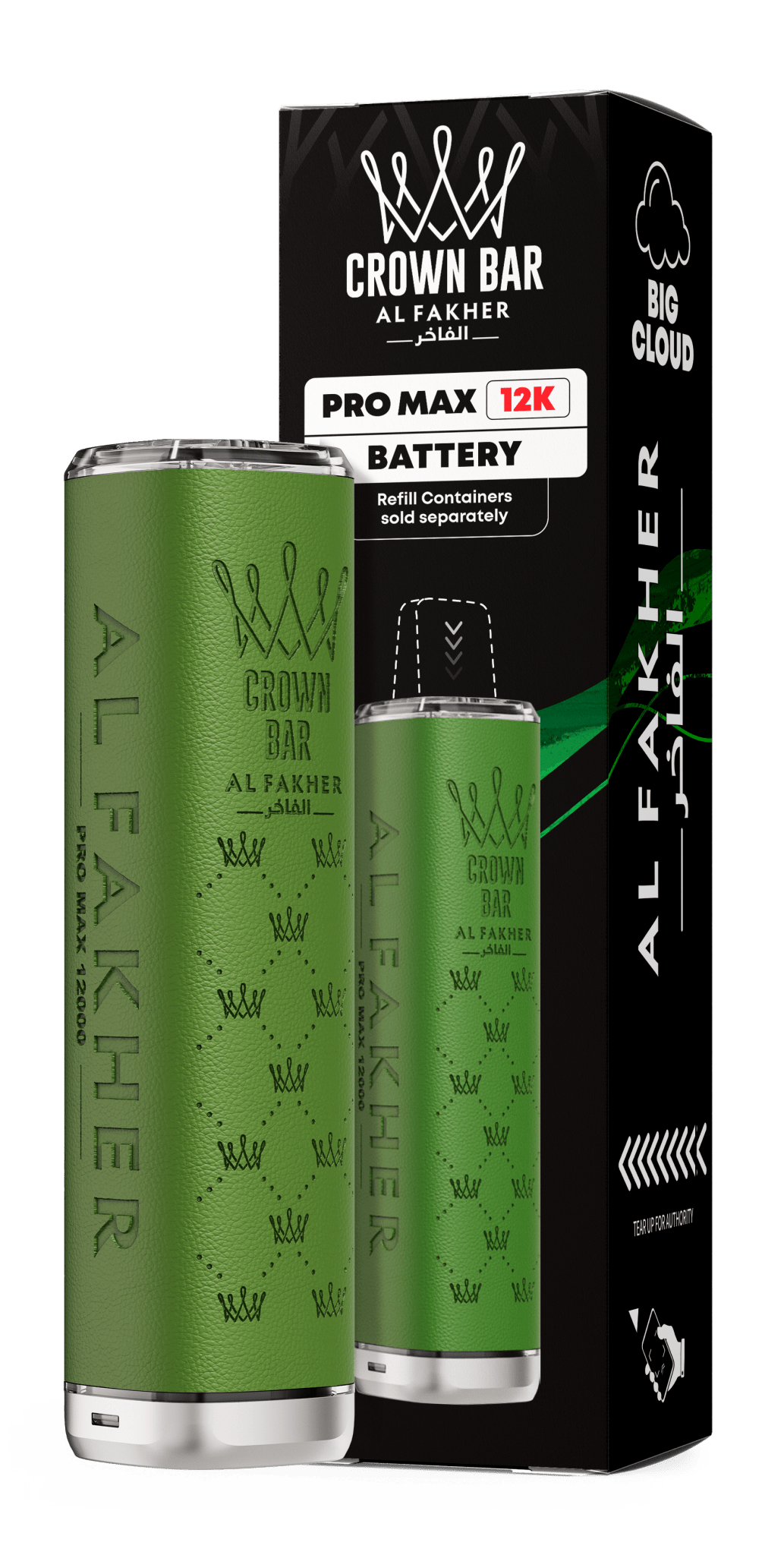 bulk wholesale Al Fakher 12K Pro Max Prefilled Pod Vape Box of 5 - Green