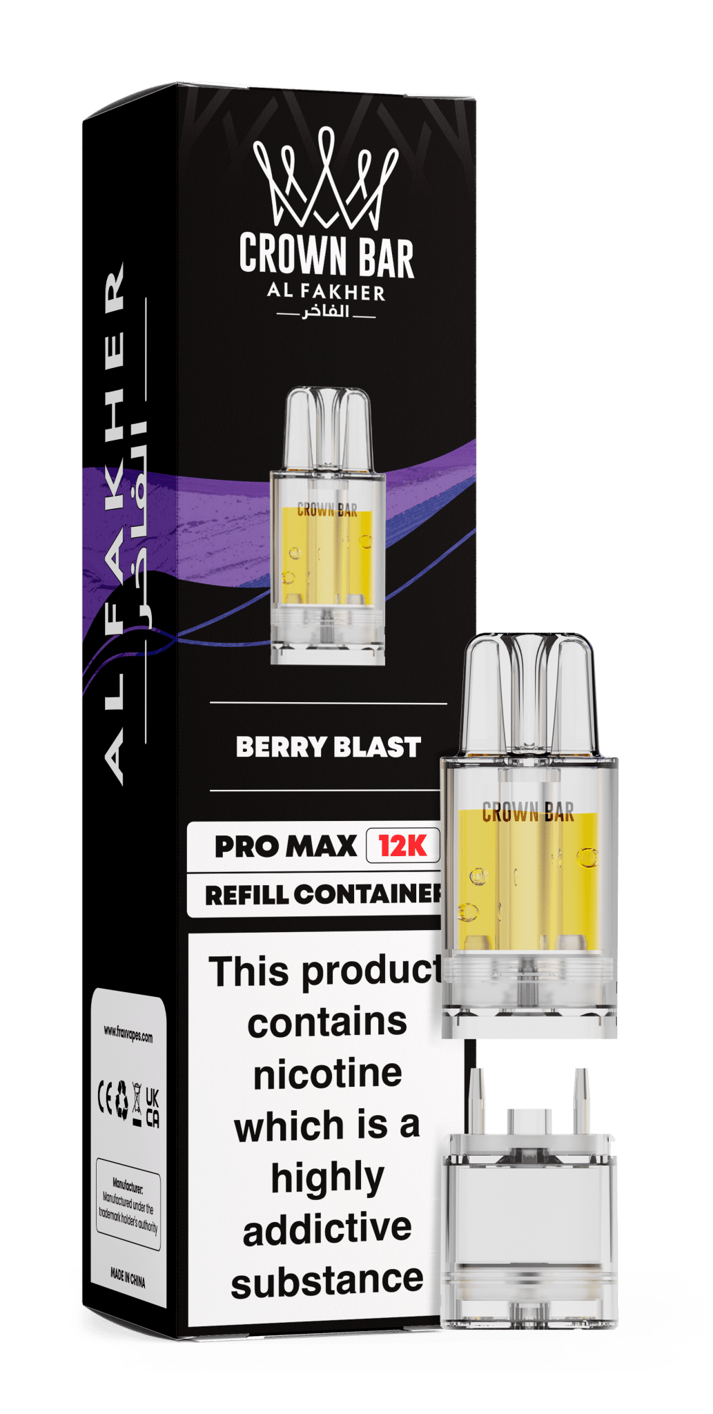 bulk wholesale Al Fakher Pro Max 12k Replacement Pods Box of 5 - Berry Blast