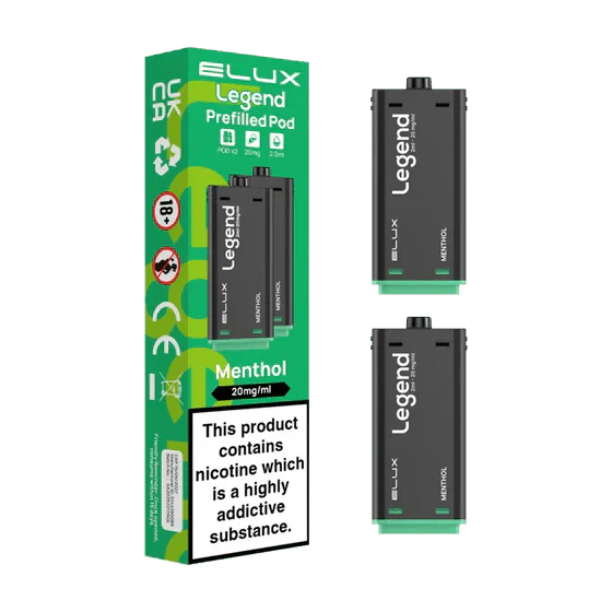 bulk wholesale Elux Legend 1500 Replacement Pods Pack of 2 - Menthol