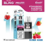 bulk wholesale The Bling 10k Pro Max Replacement Pods (BOX OF 5) - Strawberry Raspberry Cherry Ice